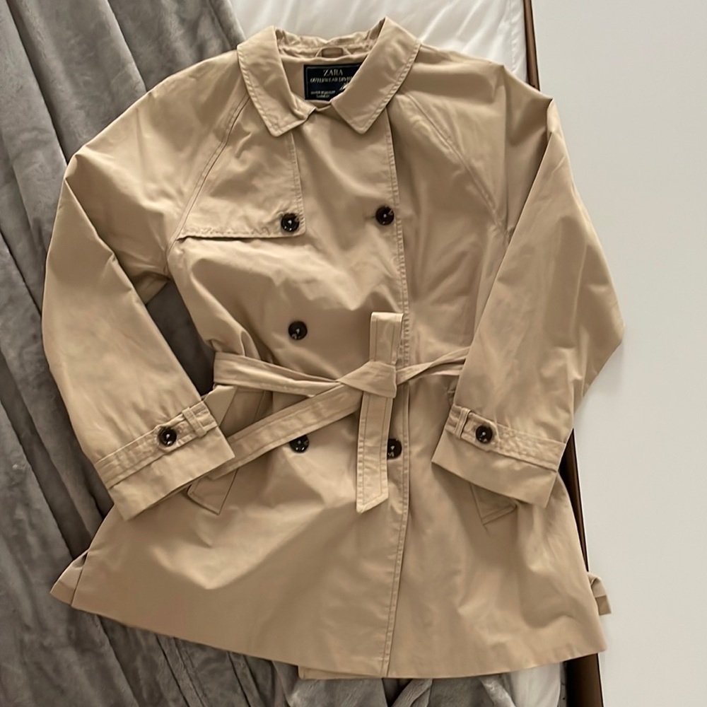 ZARA GIRLS khaki outwear division Water Resistant